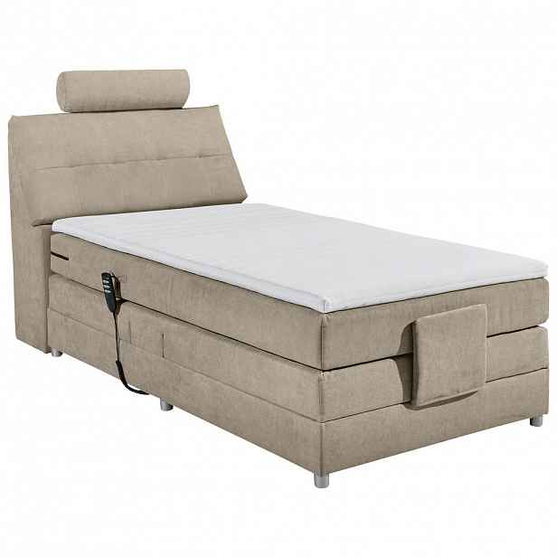MID.YOU POSTEL BOXSPRING, 120/200 cm, pískové barvy