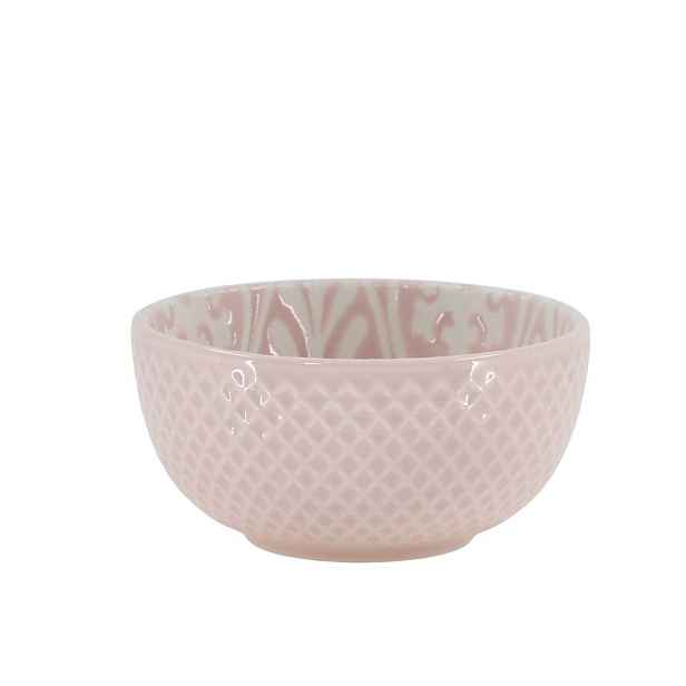 Růžová porcelánová miska s květy uvnitř Arés - Ø 7,5*3,5 cm / 100ml Chic Antique