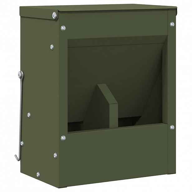 vidaXL Krmítko pro králíky Olivově zelená 20 x 12,5 x 25 cm 3 kg