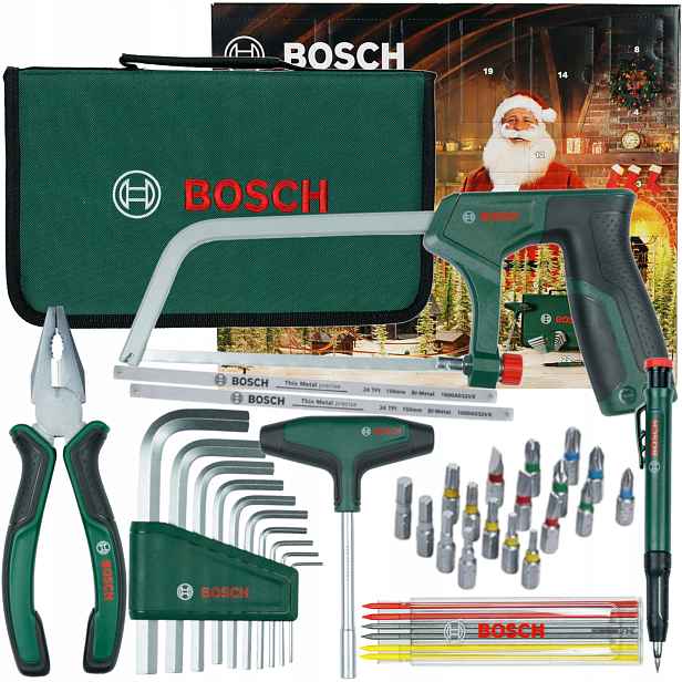 Adventní Kalendář 2025 Bosch Sada 41 Bitů, Nářadí Pro Kutily