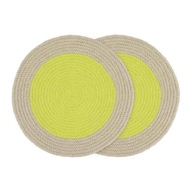 Látkové prostírání 2 ks ø 38 cm Lime - Remember