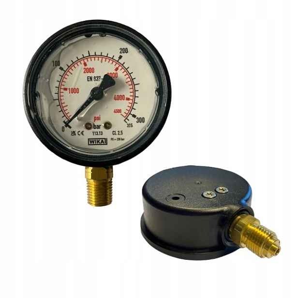 Manometr D63 0-250 bar 1/4" Ag Wika boční vstup