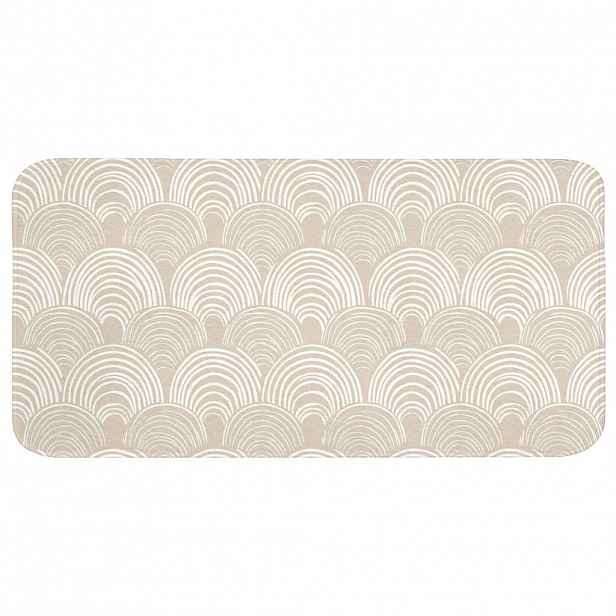 OnlyWow KOUPELNOVÁ PŘEDLOŽKA Vlny - Textura - Béžová 120x60 cm