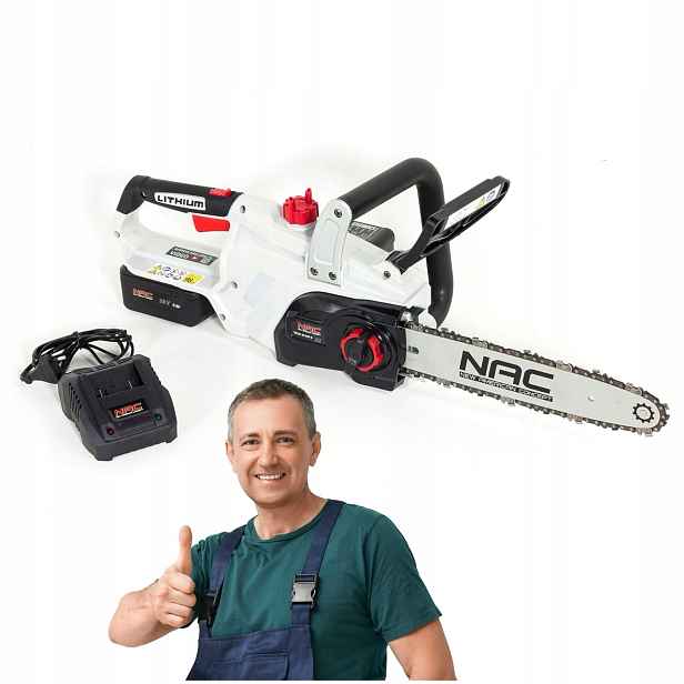 Akumulátorová Řetězová Pila Nac 18V 30CM Sds Aku 4AH Nabíječka