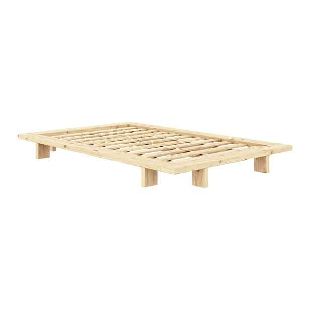 Jednolůžková postel z borovicového dřeva s roštem v přírodní barvě 120x200 cm Japan – Karup Design