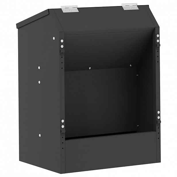 vidaXL Krmítko pro králíky Černá 33,5 x 25,5 x 45,5 cm 3 kg