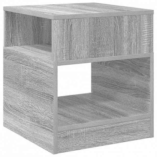 vidaXL Odkládací stolek Šedý Sonoma 40,5 x 40 x 45 cm Kompozitní dřevo