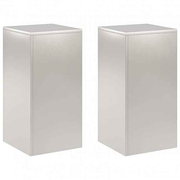 vidaXL Stojan na rostliny 2 pcs Stříbrná 30 x 30 x 60 cm Ocel