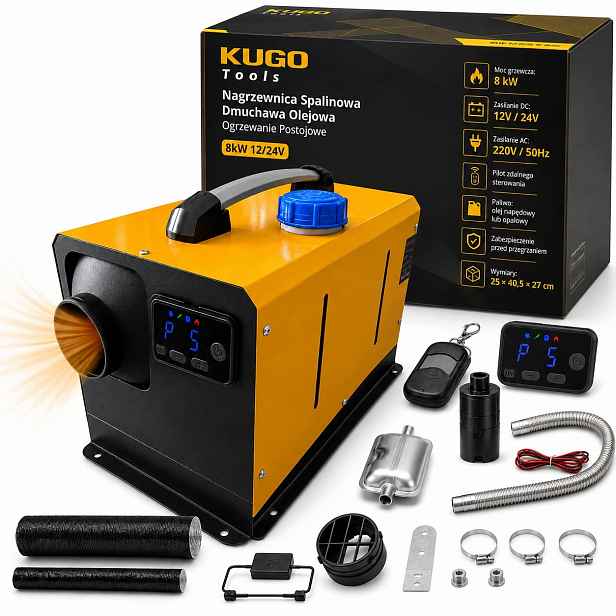 Vzduchový Naftový Ohřívač Olejové topení Zastávka 8Kw 12/24V Webasto