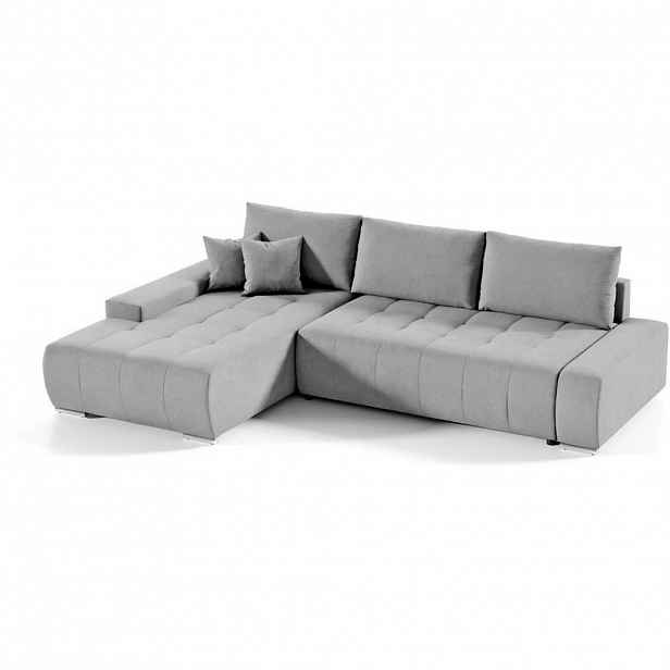 Beautysofa ROHOVÁ pohovka Draco L světle šedá, levá