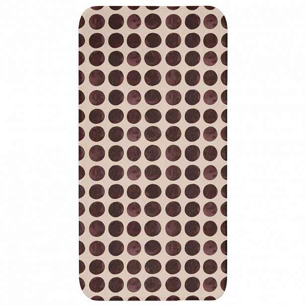 OnlyWow KOUPELNOVÁ PŘEDLOŽKA Puntíky - Vzor - Hnědý 60x120 cm