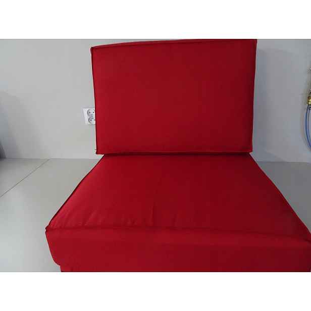Polštáře na jednu Paletu křeslo 60 x 60 opěradlo 60 x 40 červená barva Silver