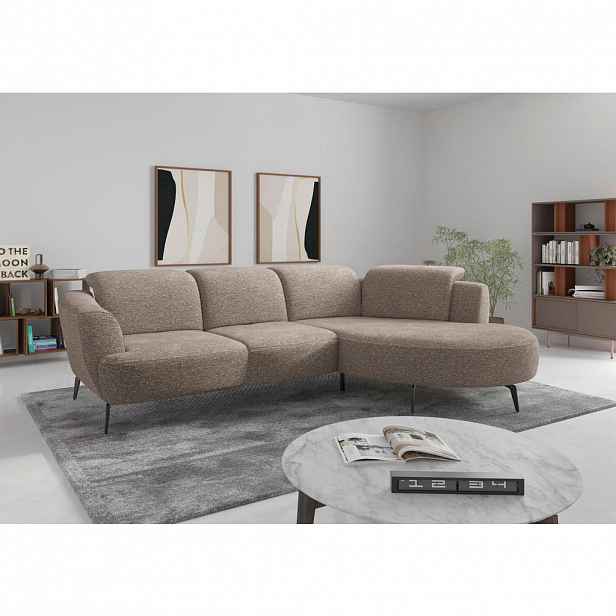 Sit & More ROHOVÁ SEDAČKA, textil, cappuccino