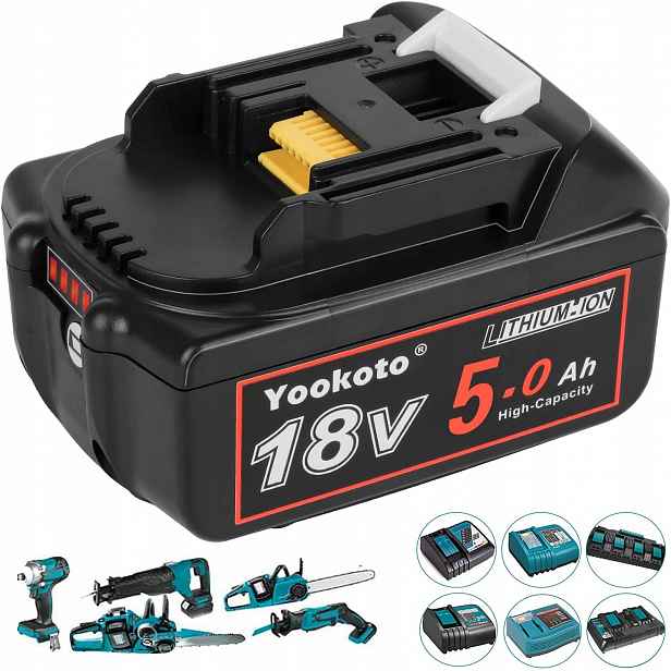 5 Ah Baterie Pro Elektrické Nářadí Pro Makita Se 4 Led Indikátory, 18 V, Náhradní