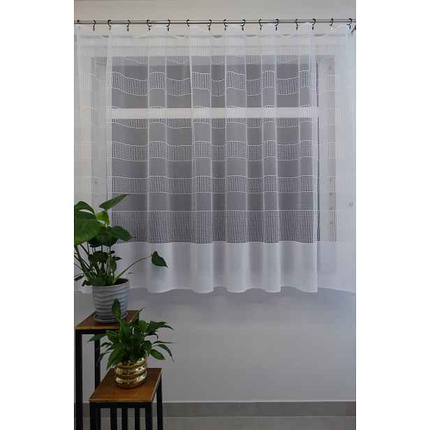 Mg Záclona žakár 651/353 Bílá 350x160 cm Hotová S Páskou M