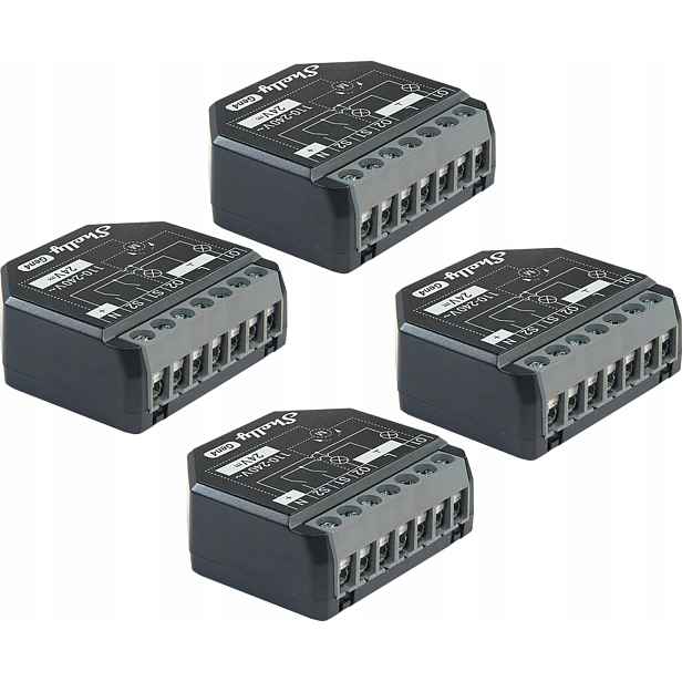 Shelly Relé 2PM GEN4 Zigbee Matter Pro Správu Domácnosti Sada 4 Ks