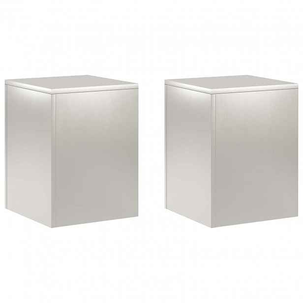 vidaXL Stojan na rostliny 2 pcs Stříbrná 30 x 30 x 40 cm Ocel