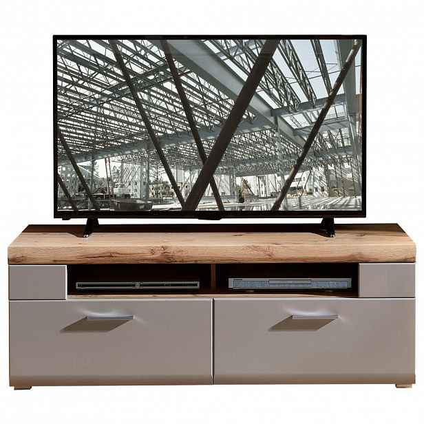 Hom`in KOMODA POD TELEVIZI, šedá, barvy dubu, 140/51/47 cm