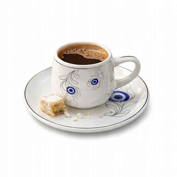 Sada šálků 90 ml 6 Ks Roland Germany Oko proroka porcelán
