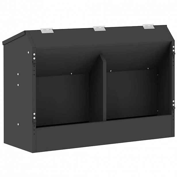 vidaXL Krmítko pro králíky Černá 64,5 x 25,5 x 45,5 cm 6 kg