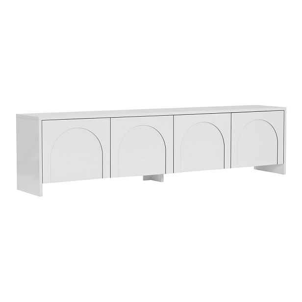 Bílý TV stolek 180x45x32 cm Aurelia – Kalune Design