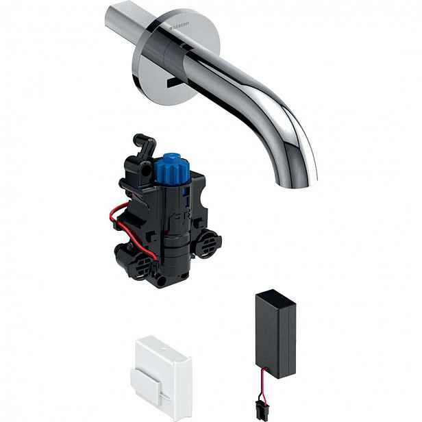 Geberit Piave - Termostatická elektronická umyvadlová baterie pod omítku, bateriové napájení, easy to clean, chrom 116.268.21.1