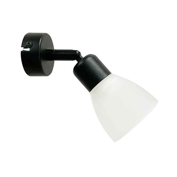 Nástěnná lampa Costa 1x40W E14 černé stínidlo bílá