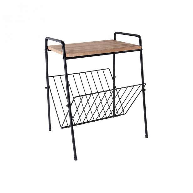 Příruční stolek na časopisy z kovu a dřeva PT LIVING