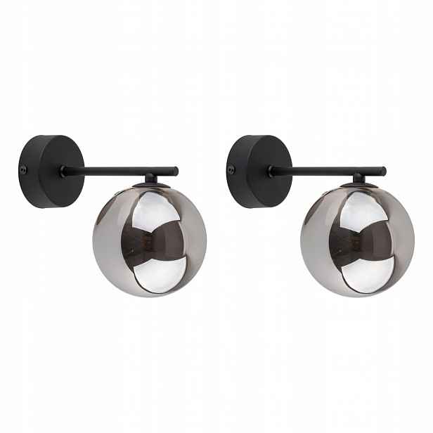 Tk Lighting Sada 2x nástěnných svítidel Estera Black 4777