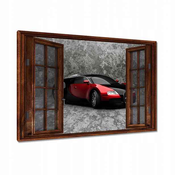 Obrazy 120x80 Bugatti Veyron Červená