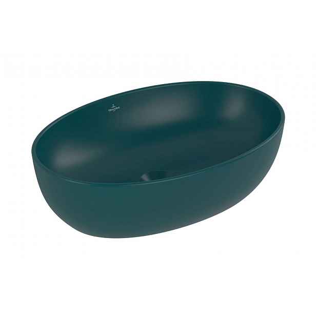 Villeroy & Boch Artis - Umyvadlo na desku 48x33 cm, bez přepadu, bez otvoru pro baterii, CeramicPlus, Teal 438848TE