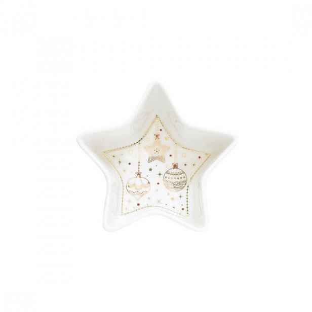 15 cm miska ve tvaru hvězdy, "CHRISTMAS LIGHTS", porcelán - Easy Life