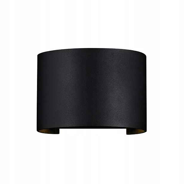 Venkovní nástěnná Led lampa kulatý, černá, horní a dolní část, teplá, Maytoni