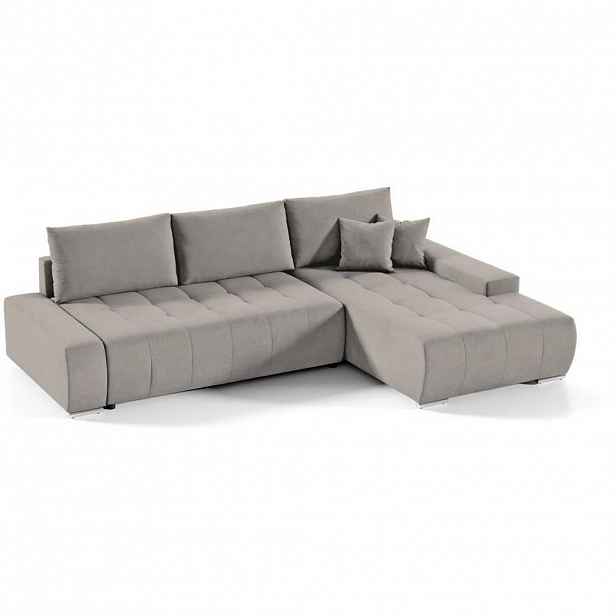 Beautysofa ROHOVÁ pohovka Draco L cappuccino, pravá