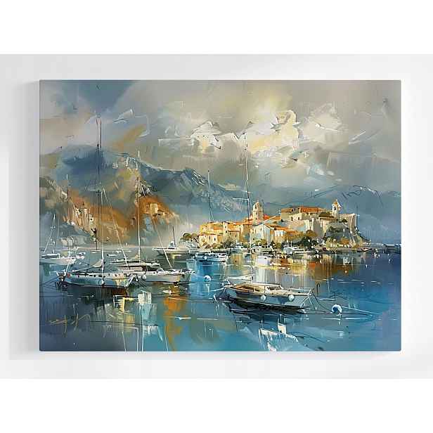 Plakát Město Chorvatsko Moře Marina Port Jachta 100x75