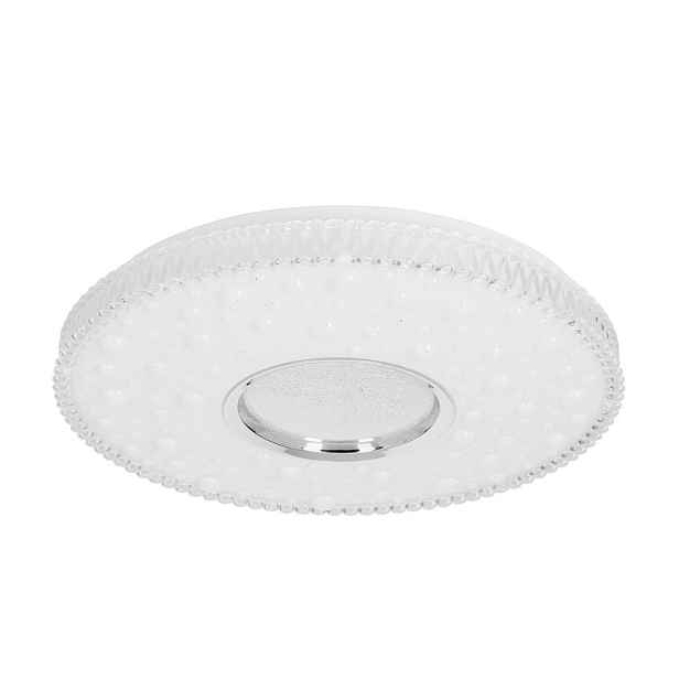 Stropní lampa BUBBLES, plafond 40cm, 24W LED, stínidlo 4000K, bílá+chrom