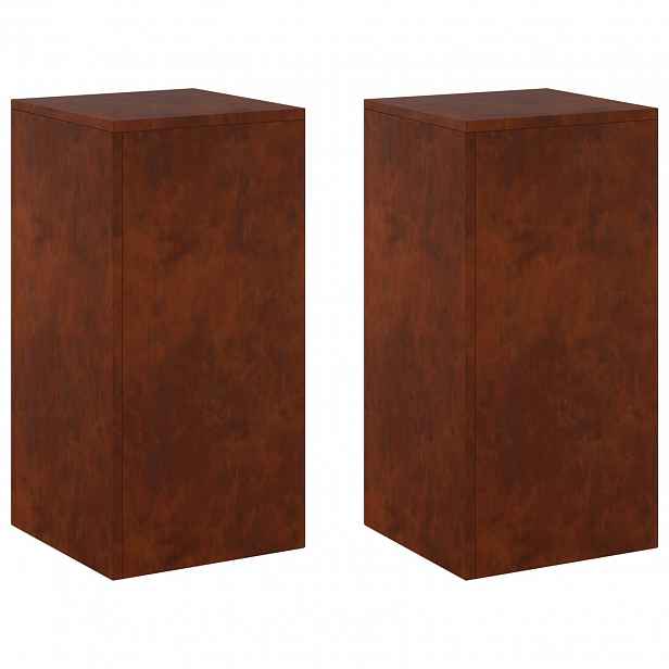 vidaXL Stojan na rostliny 2 pcs Rezavá 30 x 30 x 60 cm