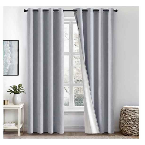 Záclony 2ks 140×260 cm Zatemňovací Tepelná ochrana Redukce hluku