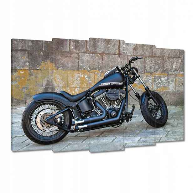 Obrazy 150x95 Harley Davidson Motocykl Černý