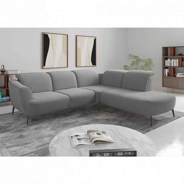 Sit & More ROHOVÁ SEDAČKA, textil, šedá