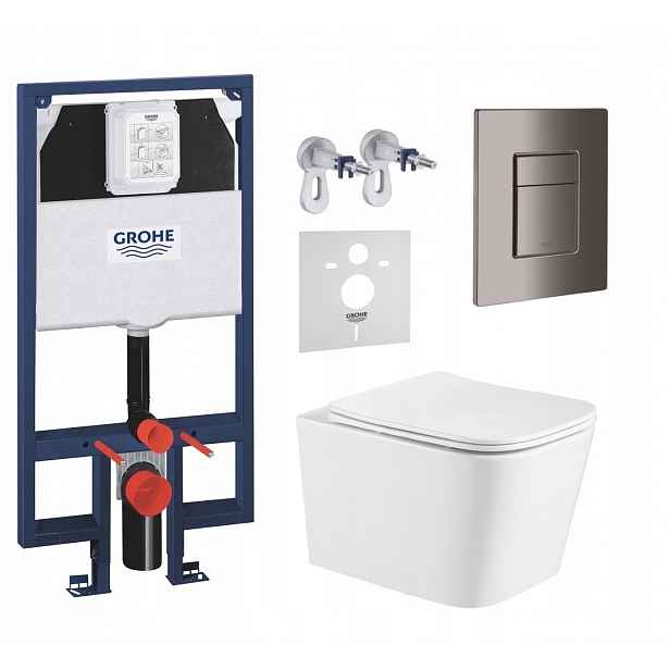 7v1 Sada Wc, Stelaz Grohe Slim Wc Mísa Imprese Tornado Tlačítko