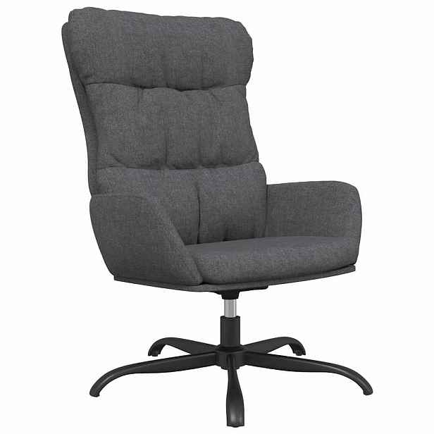 vidaXL Relaxační křeslo tmavě šedé textil