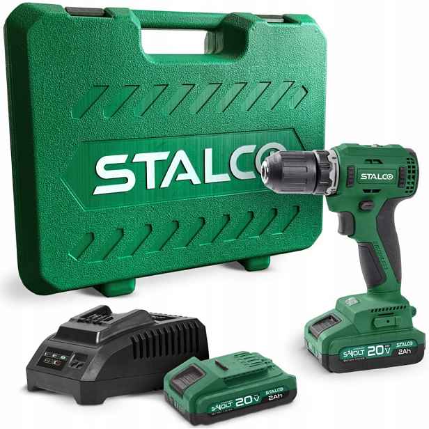 Aku Vrtačka DS20-55BL 2x 2Ah Akumulátor 20V S-volt Stalco S-97310