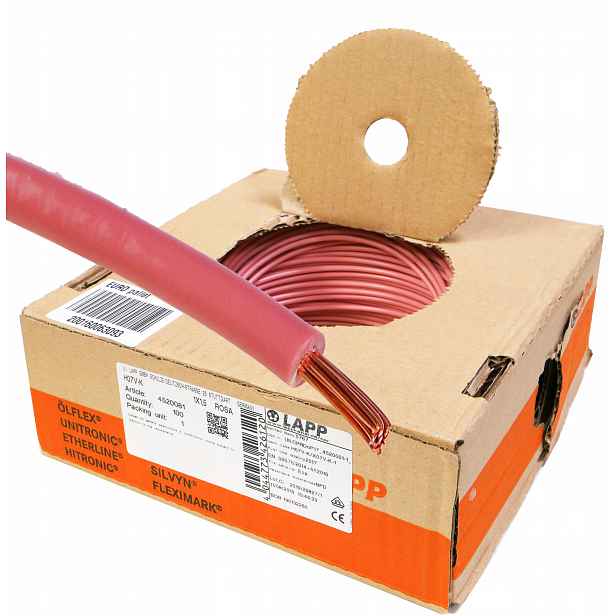 Kabel Lgy 1,5 mm růžová Lapp 100 m