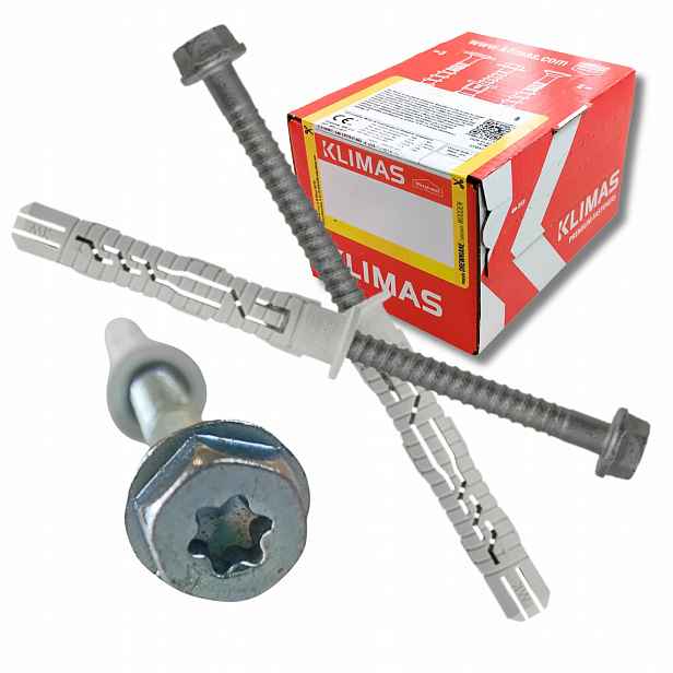 Rozpěrné hmoždinky 10x230 rámové Kpr-fast-k na Klíč/torx Wkręt-met 25 ks
