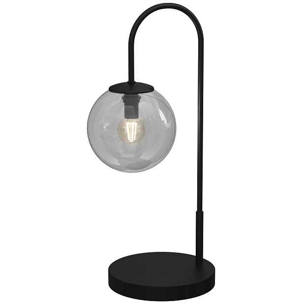 Stolní lampa Cambridge Černá Skleněná klasická do ložnice