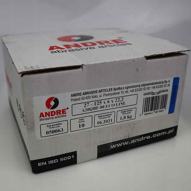 10 Ks Kotoučů na kov Andre 125 x 6 x 22,2 mm