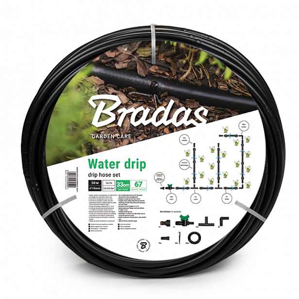 Bradas Sestava kapkové závlahy WATER DRIP - 50 m 8424.89.00