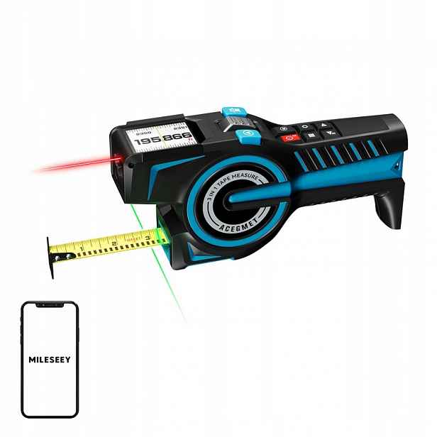 Mileseey DTX10 Laserový dálkoměr 100M Bluetooth páska Smart Life GreenLaser