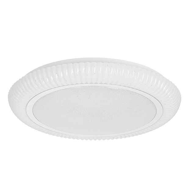 Stropní lampa GILLY, plafond, 38cm, 24W LED, 4000K, stínidlo, bílá+chrom